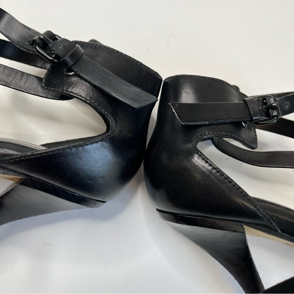 Alexander WANG Stella Black Textured Leather Sexy Buckle Sandals Stilettos Heels - Picture 8 of 16